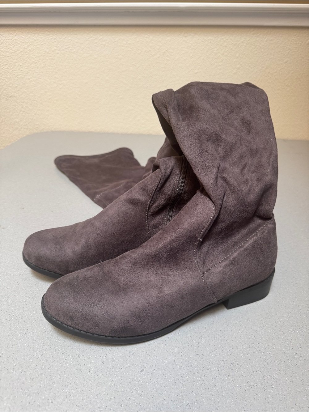 Catherine Malandrino Suede Slouch Over the Knee Boots